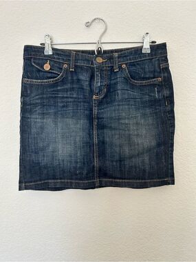 GAP Size 8 Dark Wash Denim Mini Skirt Y2K Vintage Style Indie Sleaze Streetwear
